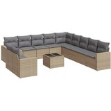  12-dijelni set vrtnih sofa od poliratana s jastucima bež | shoptok.hr