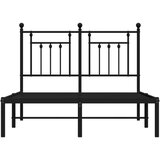 Metalni okvir za krevet s uzglavljem crni 120x190 cm | shoptok.hr