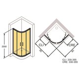 Huppe TUŠ KABINA POLUKRUŽNA R90 VISINA 2000cm | Eponuda.com