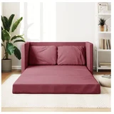 vidaXL Podni kauč na razvlačenje 2-u-1 boja vina 112x174x55 cm baršun