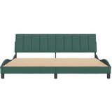  Okvir za krevet s uzglavljem tamnozeleni 200x200 cm baršunasti | shoptok.hr