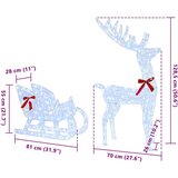  Reindeer vuče saonice Hladna bijela 120 cm 55 cm Akril | shoptok.hr