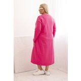 Kesi Włoski Plus Size women's dress with cotton embroidery pink | Shoptok.si