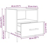  Noćni ormarić s ladicama 2 pcs Staro drvo 40 x 35 x 47.5 cm | shoptok.hr