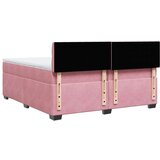  Krevet s oprugama i madracem ružičasti 200x200 cm baršunasti | shoptok.hr