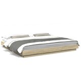  The Living Store Posteljni okvir sonoma hrast 200x200 cm inženirski les - Posteljni Okvir, (21445776) | Shoptok.si