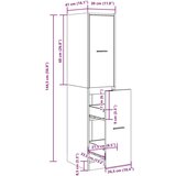 vidaXL Ormarić za lijekove boja hrasta 30x41x144,5cm konstruirano drvo | shoptok.hr
