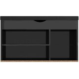 vidaXL klupa za cipele s jastukom sjajna crna 80 x 30 x 47 cm iverica | shoptok.hr