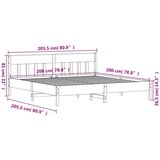  Okvir kreveta s uzglavljem 200 x 200 cm od masivne borovine | shoptok.hr