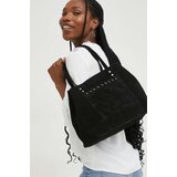 Answear Lab Torba od brušene kože X limitirana kolekcija SISTERHOOD boja: crna | shoptok.hr