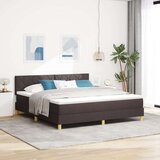 vidaXL Postelja s Škatlo z Nadvleko Temno Rjava 180x200 cm Tkanina, (22082785) | Shoptok.si