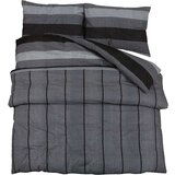  Set posteljine za poplun tamnosivi 260 x 240 cm pamučni | shoptok.hr
