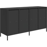  Komoda crna 135x39x73,5 cm hladno valjani čelik | shoptok.hr