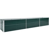 vidaXL Visoka greda pocinkano jeklo 480x80x45 cm zelena Cene