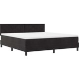 vidaXL Box Spring Postelja z Vzmetnico Črna Super King Žamet | Shoptok.si