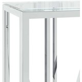  Konzolni stol 110 x 30 x 70 cm od nehrđajućeg čelika i stakla | shoptok.hr