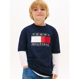 Tommy Hilfiger Majica 'Heritage' mornarska / rdeča / črna / bela | Shoptok.si