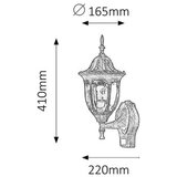 Rabalux milano spoljna zidna lampa 60W staro zlato IP43 senzor | ePonuda.com