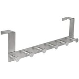 WALTECO Kavelj za vrata (Do x Š x V: 388 x 65 x 113 mm, Nerjavno jeklo, Število kaveljčkov: 6 kos) | Shoptok.si