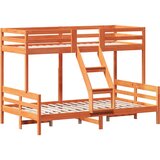 Krevet na kat 90x200/120x200 cm masivna borovina voštano smeđi | Eponuda.com