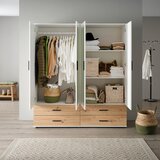 Mömax Kleiderschrank In Weiß/eichefarben | Shoptok.si