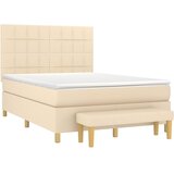  s oprugama i madracem krem 140 x 190 cm od tkanine | shoptok.hr