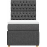  Okvir kreveta s oprugama i madrac tamnosivi 80x200cm od tkanine | shoptok.hr