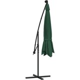  Previsni senčnik z LED lučmi in kovinskim drogom 350 cm zelen, (20692818) | Shoptok.si