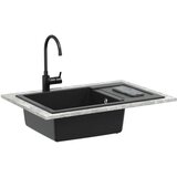  Umivalnica Črna 780 x 500 mm 80% Kvarc in 20% Smola - - črna - 18.45 - 780 x 500 mm - 2025-vidaXL-Uvoz_2 | Shoptok.si