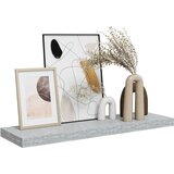  Plutajuća zidna polica siva boja betona 80 x 23,5 x 3,8 cm MDF | Eponuda.com