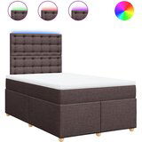 vidaXL Krevet box spring s madracem tamnosmeđi 120 x 190 cm od tkanine Cijene