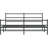 Metalni okvir kreveta s uzglavljem i podnožjem crni 183x213 cm | shoptok.hr