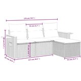  4-dijelni set vrtnih sofa od poliratana s jastucima crni | shoptok.hr