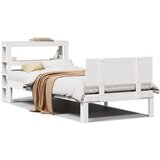 Maison Chic Posteljni okvir - Enojna postelja - Postelja za odrasle z vzglavjem brez vzmetnice bel 90x190 cm, (21696379) | Shoptok.si