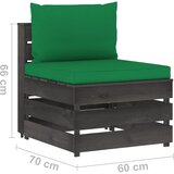  Modularna srednja sofa s jastucima od sivo impregniranog drva | Eponuda.ba