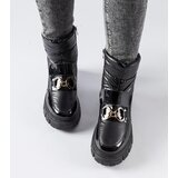 Gemre Black patent snow boots with a buckle Elijah | Eponuda.ba