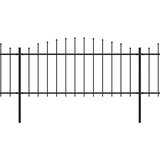  Vrtna ograda s vrhom koplja Čelik 1781 5 x 75 cm Crna - 1 1781.5 cm 50-75 cm | shoptok.hr