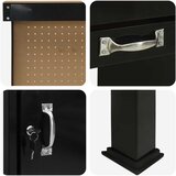  Radna klupa Crna 90 x 49 x 141 cm Projektirano drvo i metal | shoptok.hr