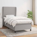 Box spring krevet s madracem svjetlosivi 90x190 cm od tkanine | shoptok.hr