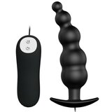 PRETTY LOVE BOTTOM SILICONE RIBBED PLUG 12 VIBRATION MODES Cene