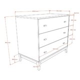 Vipack Komoda u dekoru oraha u tamnoj prirodnoj boji 100x89x55 cm Ilyas – | shoptok.hr