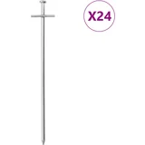 vidaXL Klini za šotor 24 kosov 23 cm Ø6 mm pocinkano jeklo