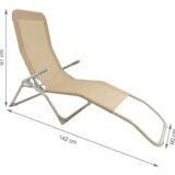 Olimp Sport Ležaljka za kampovanje bež 137x60x95cm | ePonuda.com