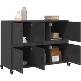  Komoda crna 100,5 x 39 x 72 cm čelik | Eponuda.com