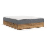 Maison de Rêve Siva/v naravni barvi boxspring postelja s prostorom za shranjevanje 200x200 cm Faro – Cene