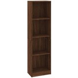 Maison Chic Knjižna omara - Knjižni regal 4-nadstropna rjav hrast 40x24x143 cm inženir. les, (21726209) | Shoptok.si