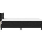 vidaXL Kutni krevet s madracem i LED-om Crni 90x190 cm Baršun | shoptok.hr