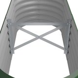 vidaXL visoka greda iz prašno premazanega jekla 114x40x36 cm zelena | Shoptok.si