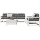  6-dijelni set vrtnih sofa bijeli od masivne borovine | shoptok.hr