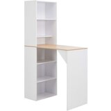 The Living Store Barska miza z omarico bela 115x59x200 cm - Barska Miza, (21420648) | Shoptok.si